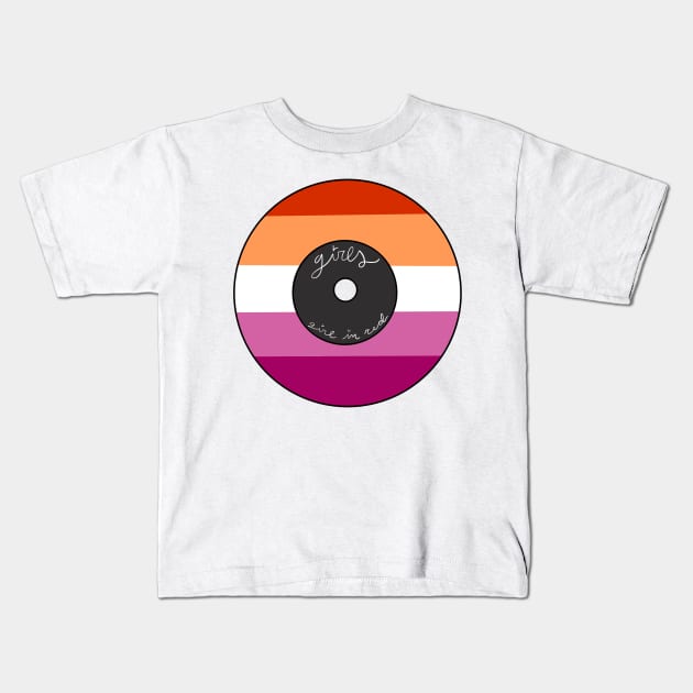 LGBT Lesbian vynil - VIOLET Kids T-Shirt by raeroart